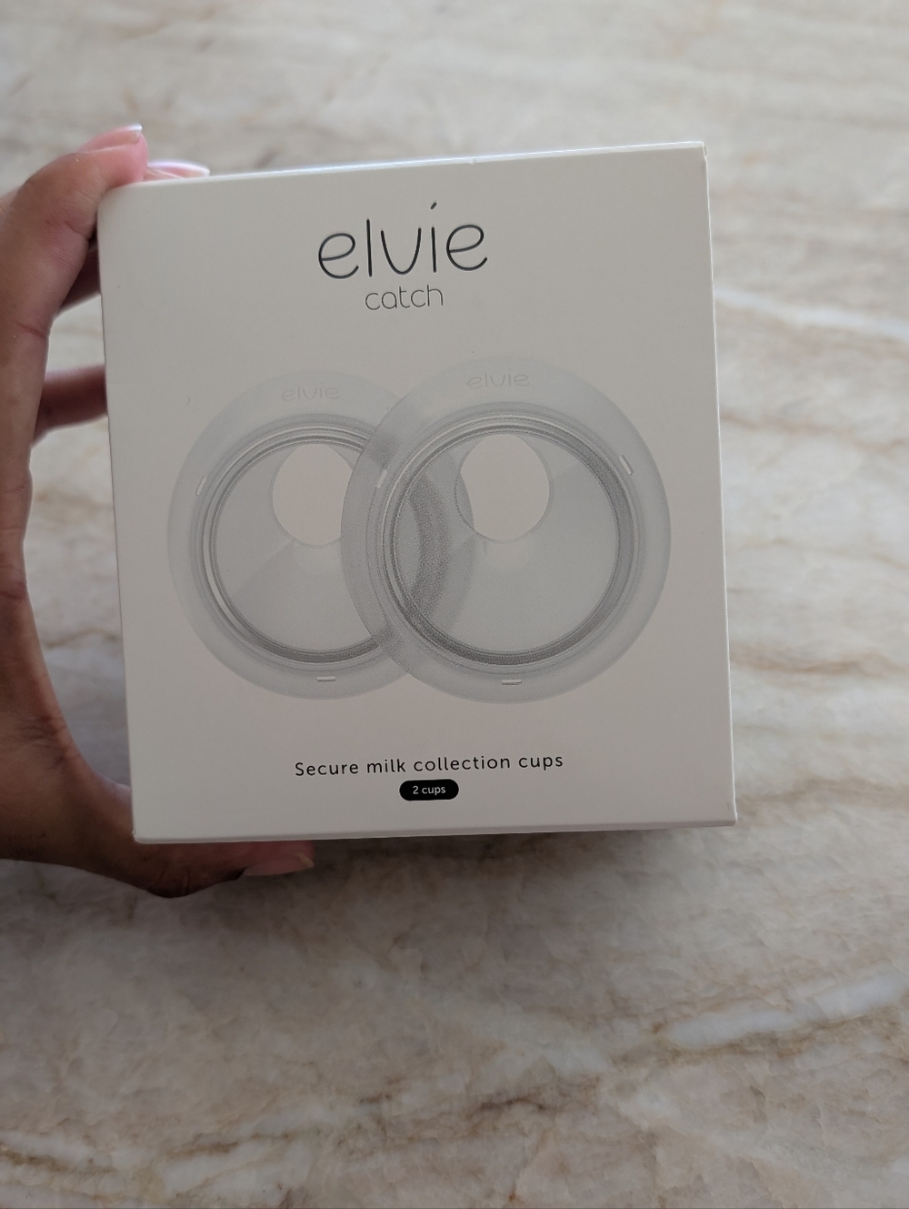 Elvie Catch Secure Milk Collection Cups - White